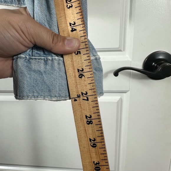 PAIGE City of Angels Embroidered Denim Trucker Jacket Women's Size M Light‎ Wash - Picture 7 of 12